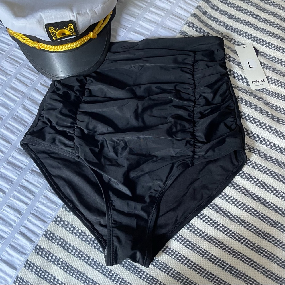 High waisted bathing suit bottoms